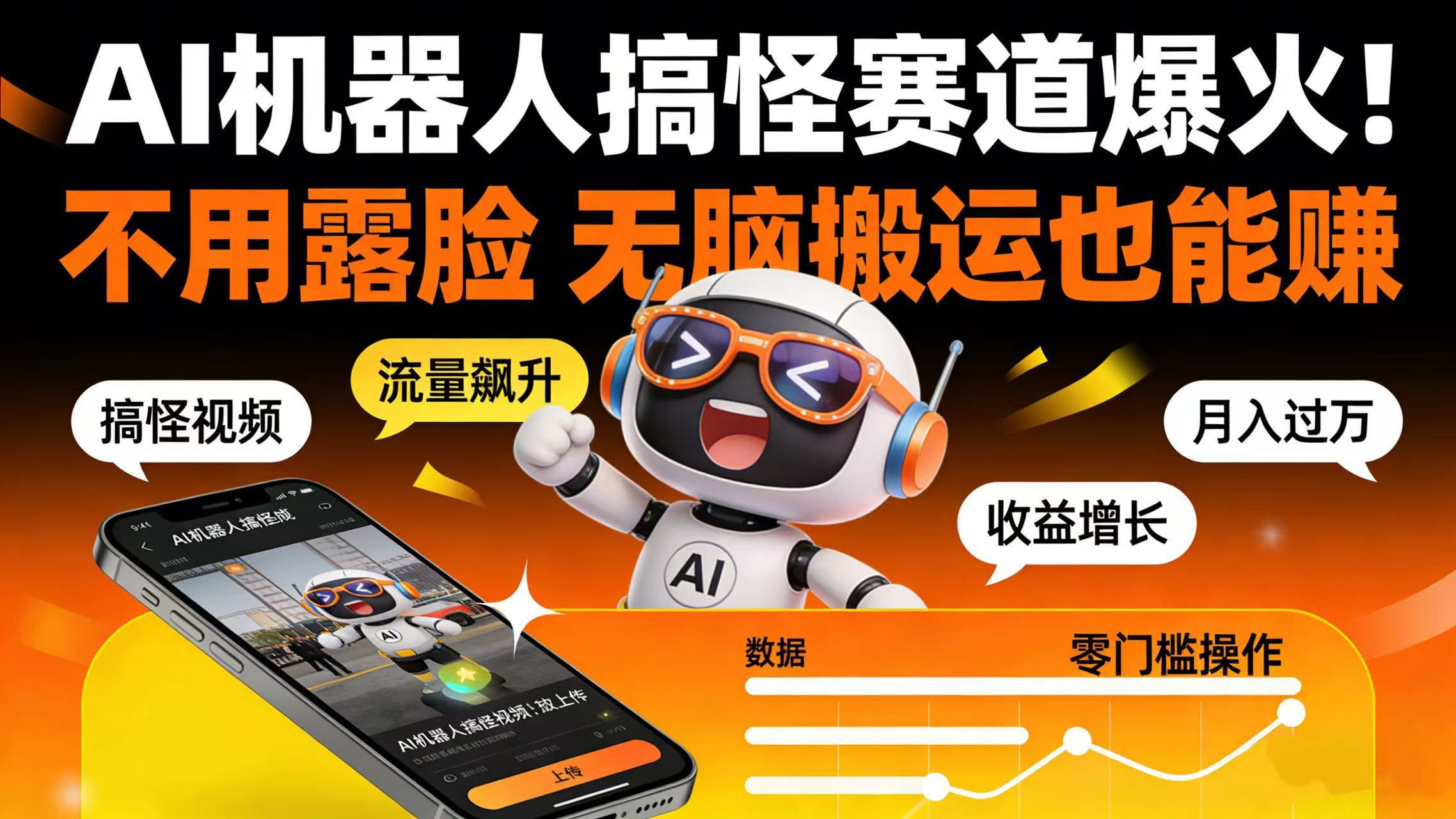 AI 机器人搞怪赛道爆火！不用露脸 无脑搬运也能赚