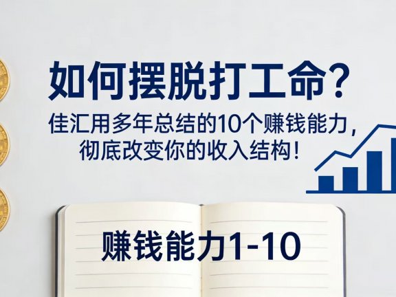 如何摆脱打工命？总结的 10 个赚钱能力，彻底改变你的收入结构！